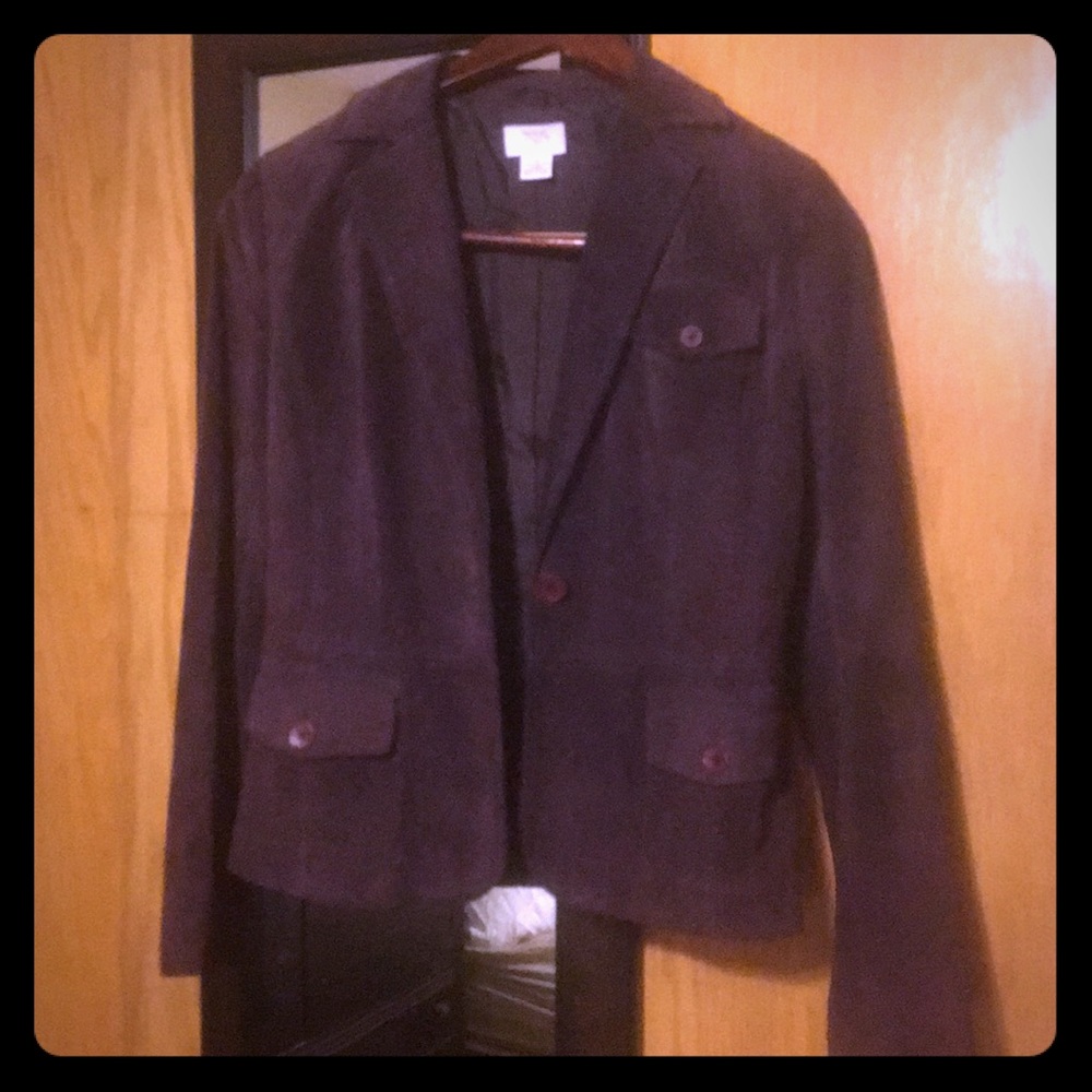 Ann Taylor Loft Purple Suede Jacket